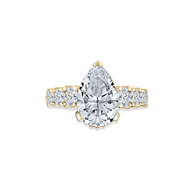 A. Jaffe Pear Shape Diamond Engagement Ring Pave Setting - A.Jaffe product