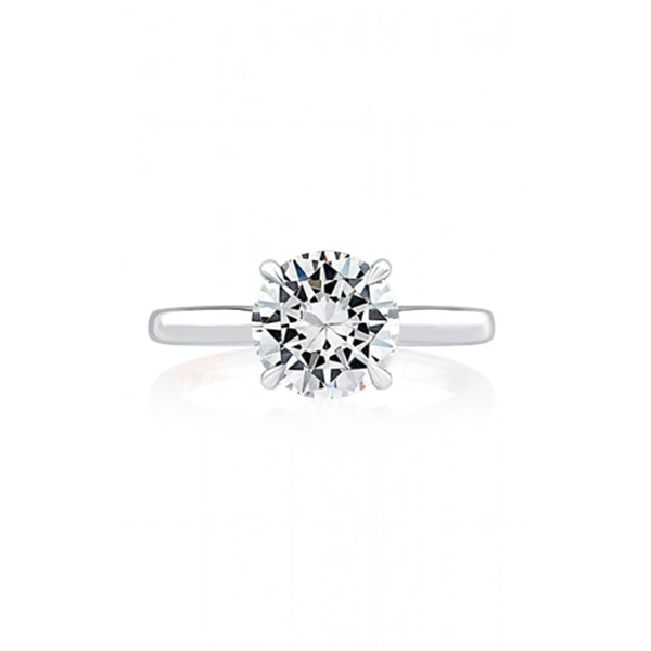 A. Jaffe Round Pave Bridge Engagement Ring Setting