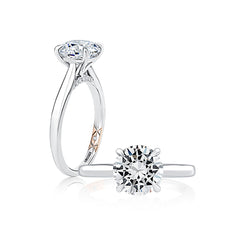 A. Jaffe Round Pave Bridge Engagement Ring Setting