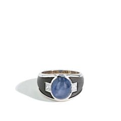 Robert Pelliccia 9.43ct Oval Star Blue Sapphire Ring