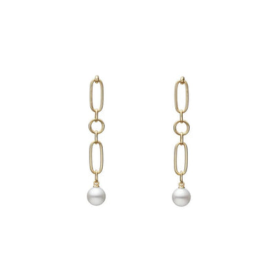 Mikimoto Code M Drop Earrings in Yellow Gold - Mikimoto product
