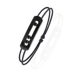 Messika Move Black Titanium Black Diamond Cord Bracelet