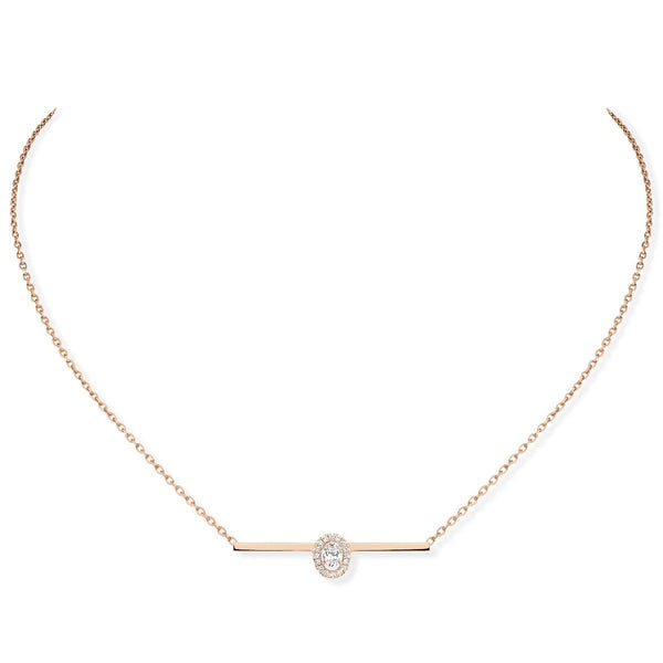 Messika Glam'Azone Diamond Oval Bar Necklace