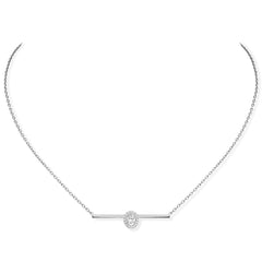Messika Glam'Azone Diamond Oval Bar Necklace