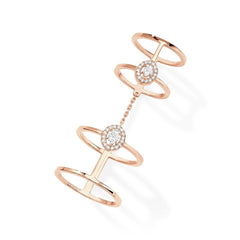 Messika Glam'Azone Double Diamond Ring in Yellow Gold
