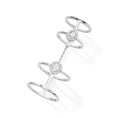 Messika Glam'Azone Double Diamond Ring in Yellow Gold