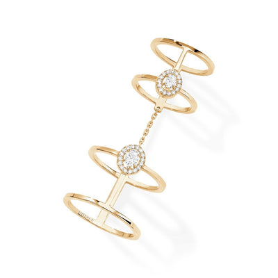 Messika Glam'Azone Double Diamond Ring in Yellow Gold - Messika product