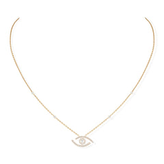 Messika Lucky Evil Eye Pavé Diamond Station Necklace