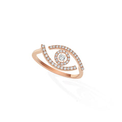 Messika Lucky Evil Eye Pavé Diamond Ring