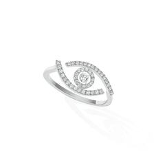 Messika Lucky Evil Eye Pavé Diamond Ring