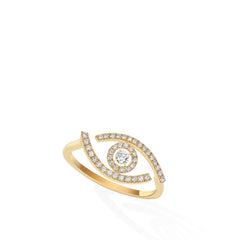 Messika Lucky Evil Eye Pavé Diamond Ring
