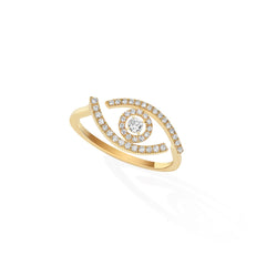 Messika Lucky Evil Eye Pavé Diamond Ring