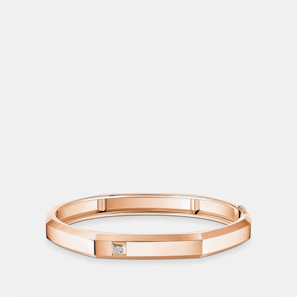 Messika Moderniste Medium Non-Pavé Bracelet in Rose Gold, front view