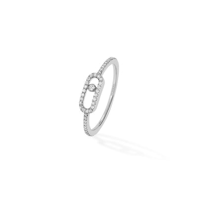 Messika Move Uno Size 6.25 Pavé Diamond Cage Ring in White Gold - Messika product