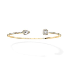 Messika My Twin Toi & Moi Thin Pavé Diamond Cuff