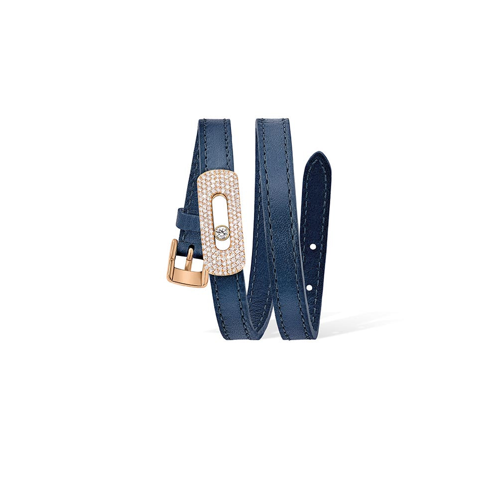 Messika My Move Rose Gold Pave Diamond Motif Bracelet