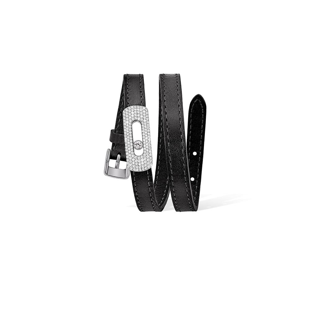 Messika My Move White Gold Pave Diamond Motif Bracelet