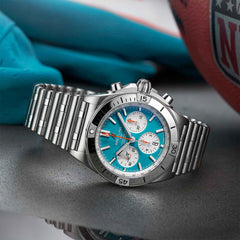 Breitling Chronomat B01 NFL Miami Dolphins Edition with Rouleaux Steel Bracelet - 42mm