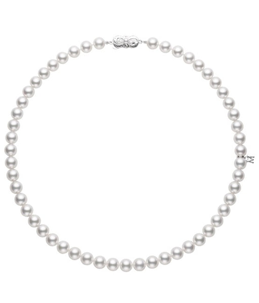Mikimoto 8mm A Akoya Pearl Necklace – 18K Yellow Gold