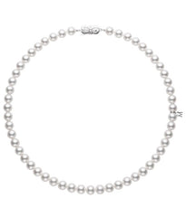 Mikimoto 7.5mm A Akoya Pearl Necklace – 18K Yellow Gold