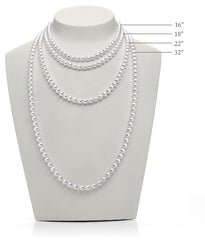 Mikimoto 6.5mm A Pearl Strand Necklace 20" - White Gold