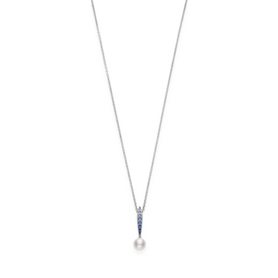 Mikimoto Pearl and Blue Sapphire Necklace - Mikimoto product