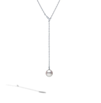 Mikimoto Pearl and Diamond Y Necklace - Mikimoto product