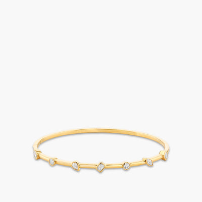 1 Carat Mixed Shape Diamond Hinged Bangle - Private Label product