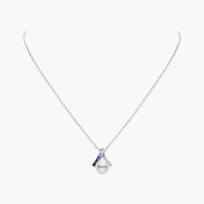 Mikimoto Ocean Collection Akoya Cultured Pearl and Blue Sapphire Pendant - Mikimoto product