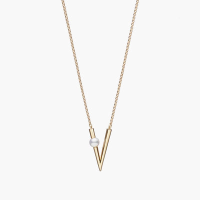 Mikimoto V Code Akoya Cultured Pearl Pendant in 18K Yellow Gold - Mikimoto product