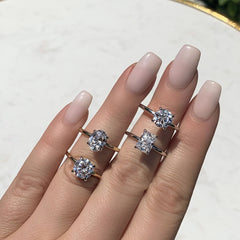 Ultra Thin Emerald Cut Hidden Halo Engagement Ring Setting in Platinum