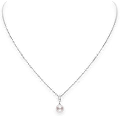 Mikimoto Pearl and Diamond Drop Necklace