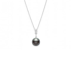 Mikimoto Morning Dew Black Pearl Pendant