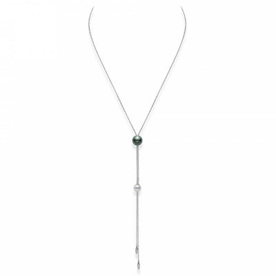 Mikimoto Multi Pearl Diamond Lariat Necklace - Mikimoto product