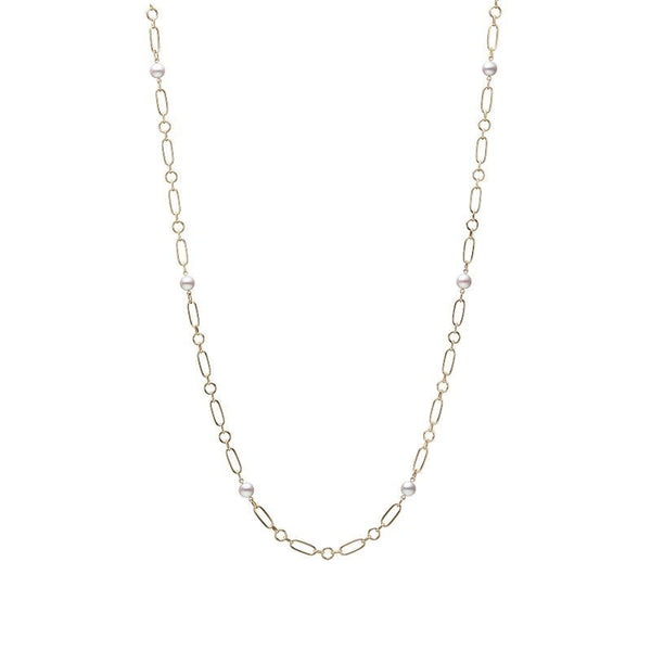 Mikmoto M Collection Yellow Gold Akoya Pearl Necklace