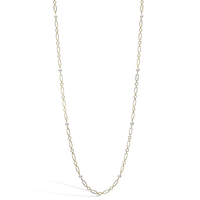Mikimoto 6.5mm A+ Akoya Pearl Station Necklace 32.5"- Yellow Gold - Mikimoto product