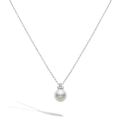 Mikimoto White South Sea Pearl and Diamond Cluster Necklace - Mikimoto product