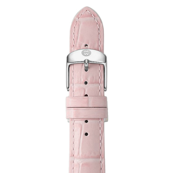 Michele Embossed Calfskin Rose Watch Strap - 18mm