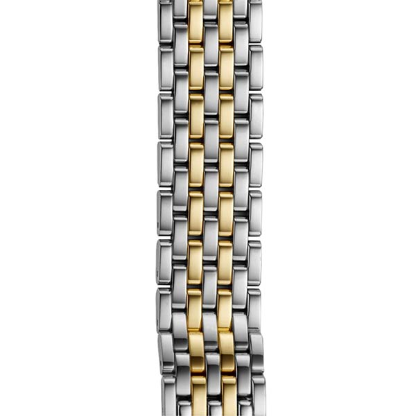 Double Wrap Michele Watch Band Michele Black And Gold Tone