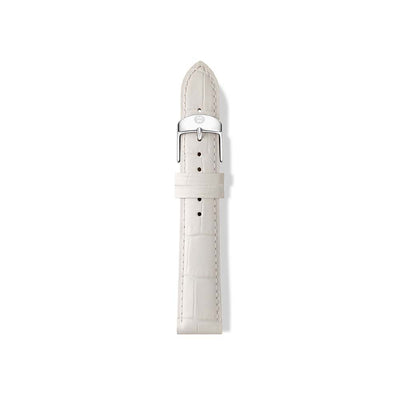 Michele Embossed Calfskin White Watch Strap - 18mm - Michele product