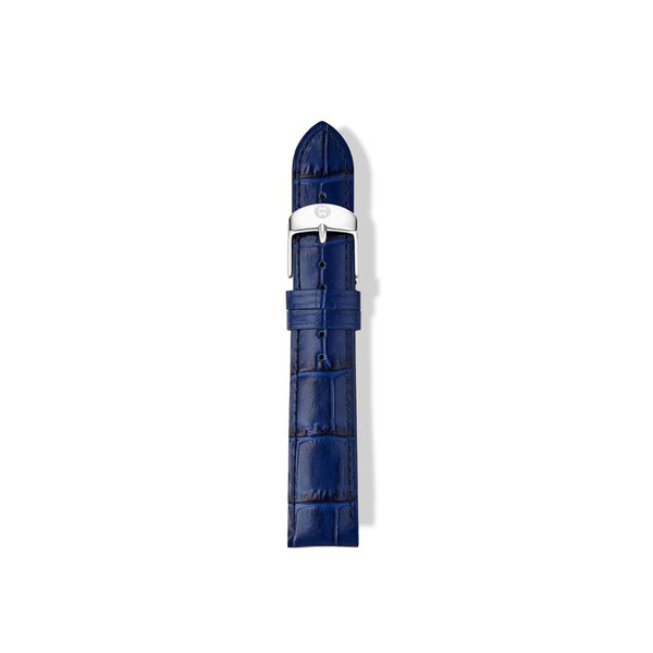 Michele Embossed Calfskin Navy Watch Strap - 18mm