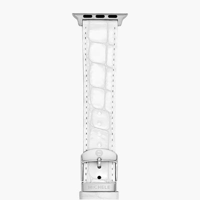 Michele Apple Watch White Crocodile Leather Strap - Michele product