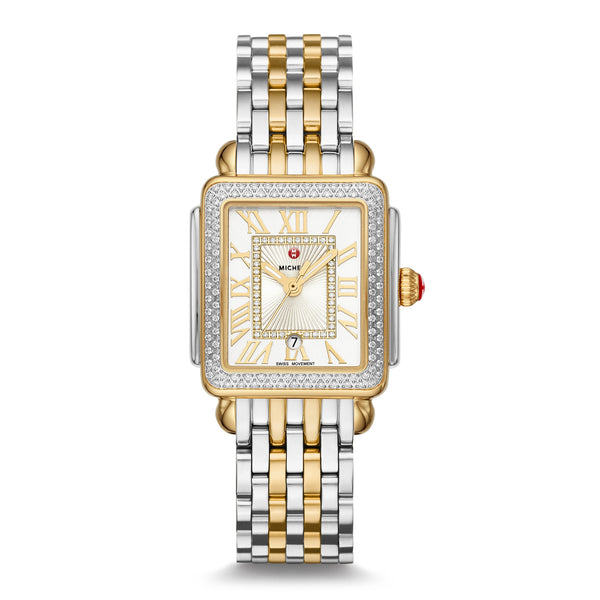 Michele Deco Madison Mid Two-Tone Diamond Watch