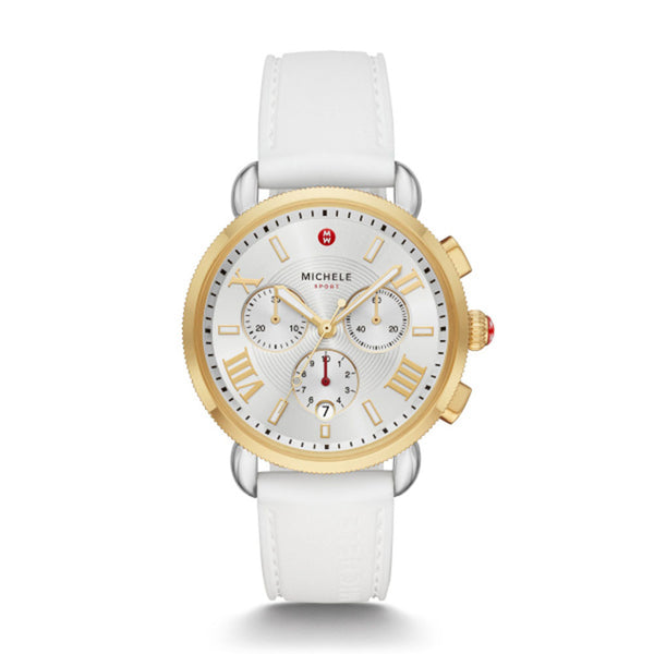 Michele Sporty Sport Sail Gold and White Watch - 38mm
