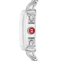Michele Deco Stainless Steel White Mother of Pearl & Diamond Dial Watch