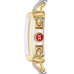 Michele Deco Mid Yellow Gold and Steel Diamond Dial Watch