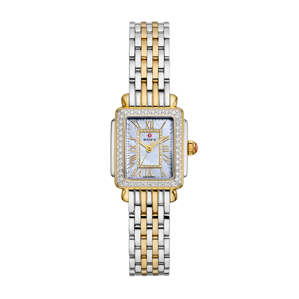 Michele Watch Deco Madison Mini Mother of Pearl in Two-Tone