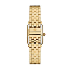 Michele Deco Park Yellow Gold Mother-of-Pearl Dial Watch