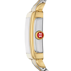 Michele Deco Madison Mid Two-Tone Black Dial Diamond Watch