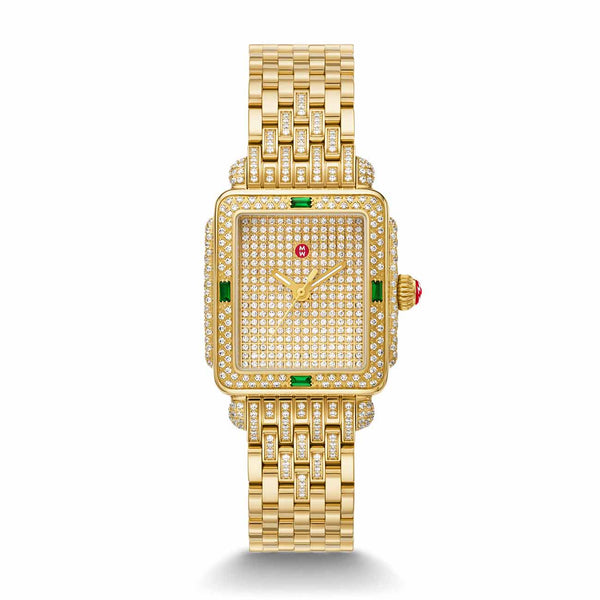 Michele Special Edition Deco Mid Pave Diamond Watch